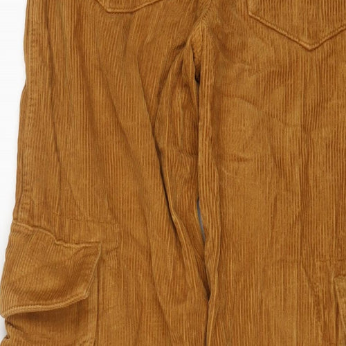 BDG Womens Brown Cotton Trousers Size XS L27 in Regular Zip