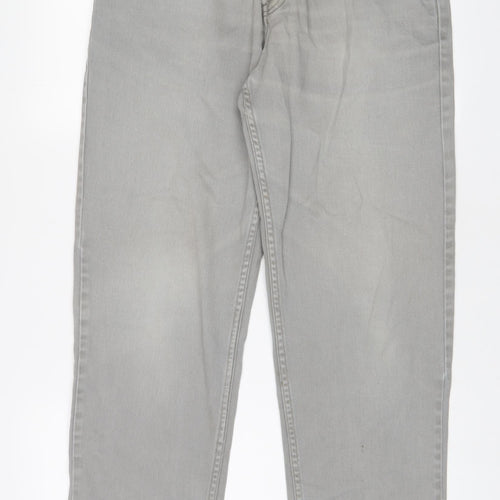 Republic Mens Grey Cotton Straight Jeans Size 32 in L31 in Regular Button