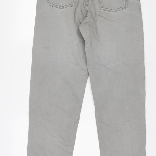 Republic Mens Grey Cotton Straight Jeans Size 32 in L31 in Regular Button