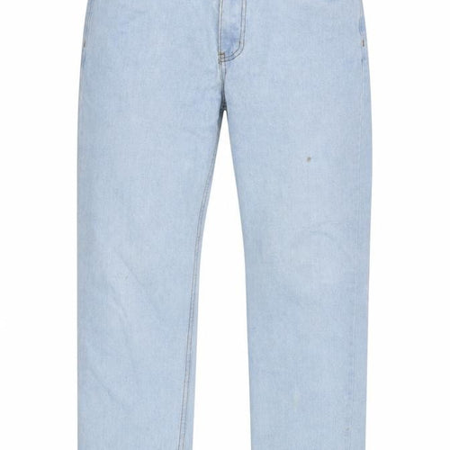 Cotton Traders Mens Blue Cotton Straight Jeans Size 32 in L30 in Regular Zip