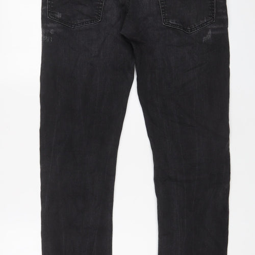 Diesel Mens Black Cotton Straight Jeans Size 32 in L32 in Regular Zip