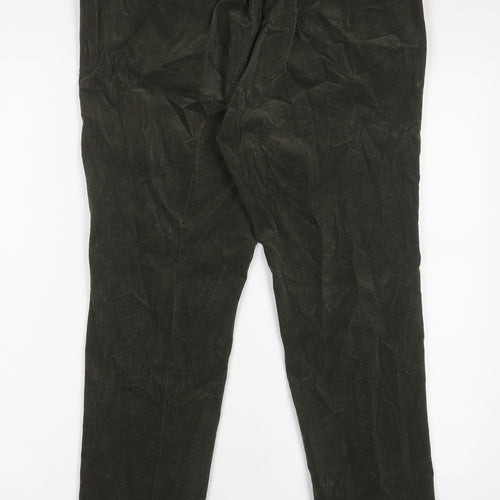 Marks and Spencer Womens Red Cotton Trousers Size 14 L28 in Regular