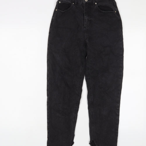 Denim Edition Womens Black Cotton Straight Jeans Size 26 in L25 in Regular Zip