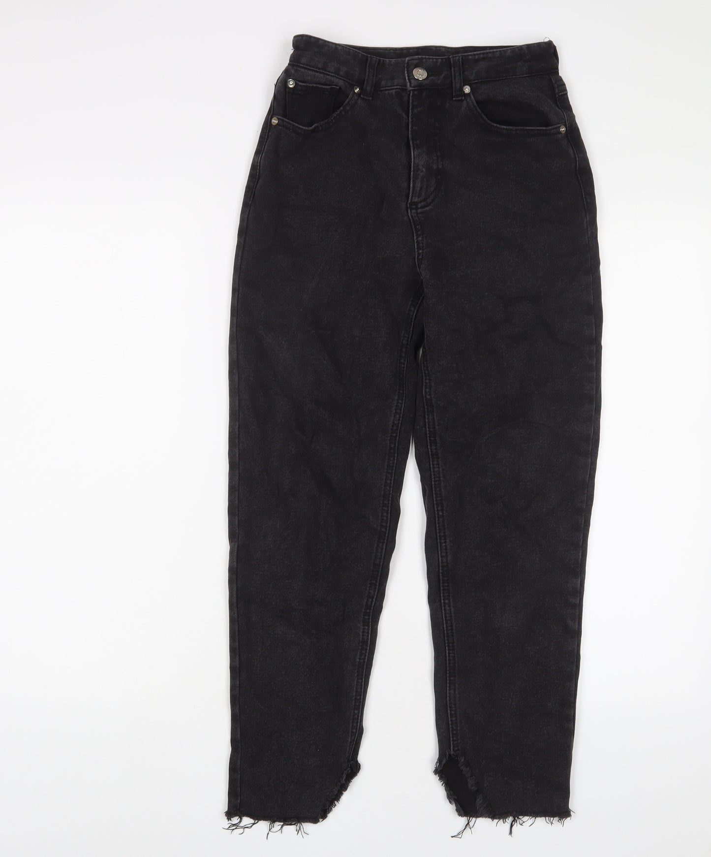Denim Edition Womens Black Cotton Straight Jeans Size 26 in L25 in Regular Zip