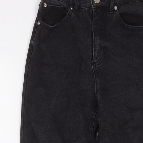 Denim Edition Womens Black Cotton Straight Jeans Size 26 in L25 in Regular Zip