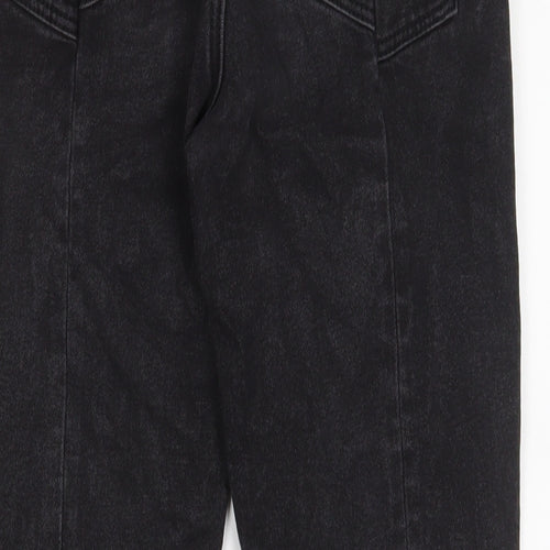 Denim Edition Womens Black Cotton Straight Jeans Size 26 in L25 in Regular Zip