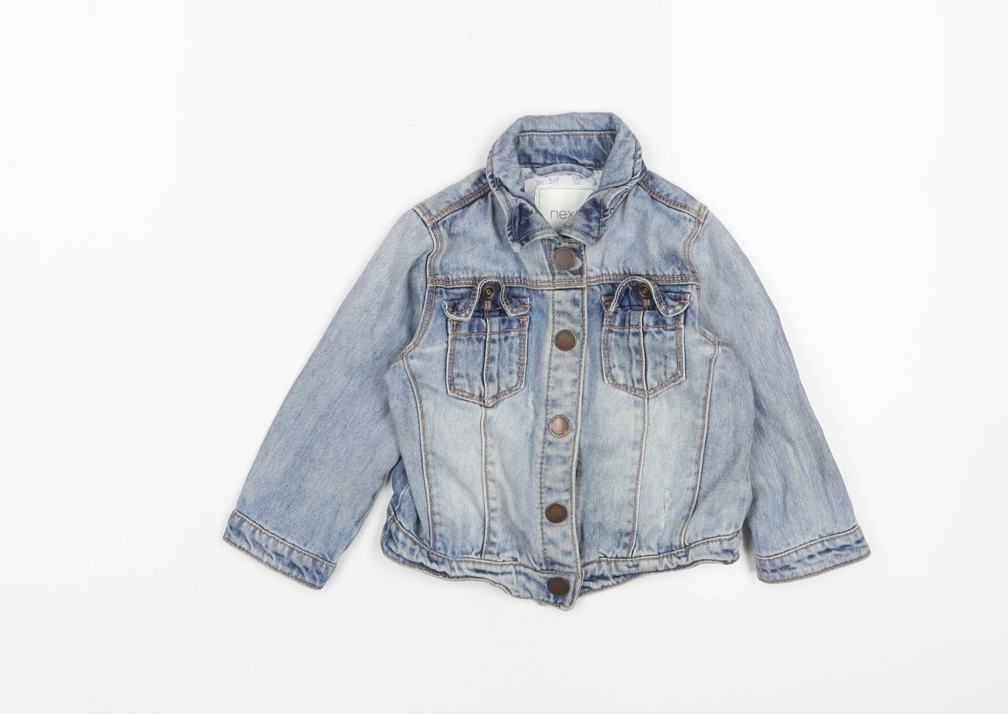 NEXT Girls Blue Jacket Size 12-18 Months Snap