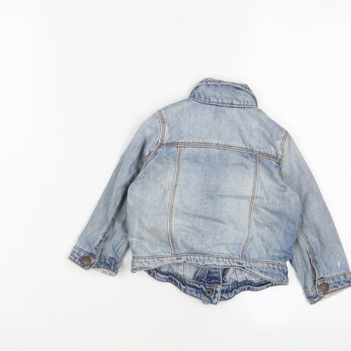 NEXT Girls Blue Jacket Size 12-18 Months Snap