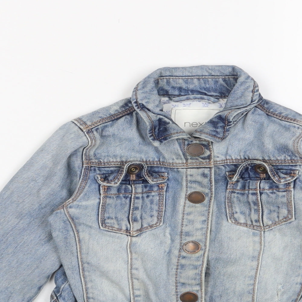 NEXT Girls Blue Jacket Size 12-18 Months Snap