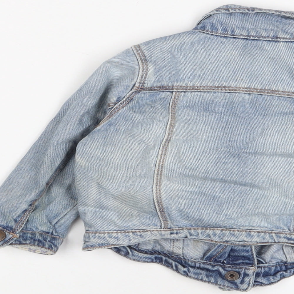 NEXT Girls Blue Jacket Size 12-18 Months Snap