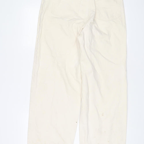 COLLUSION Womens Beige Cotton Wide-Leg Jeans Size 28 in L32 in Regular Zip