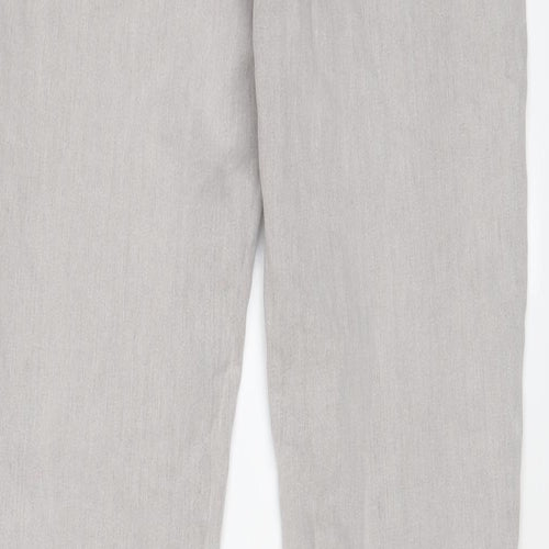 NEXT Womens Grey Cotton Skinny Jeans Size 12 L30 in Regular Zip