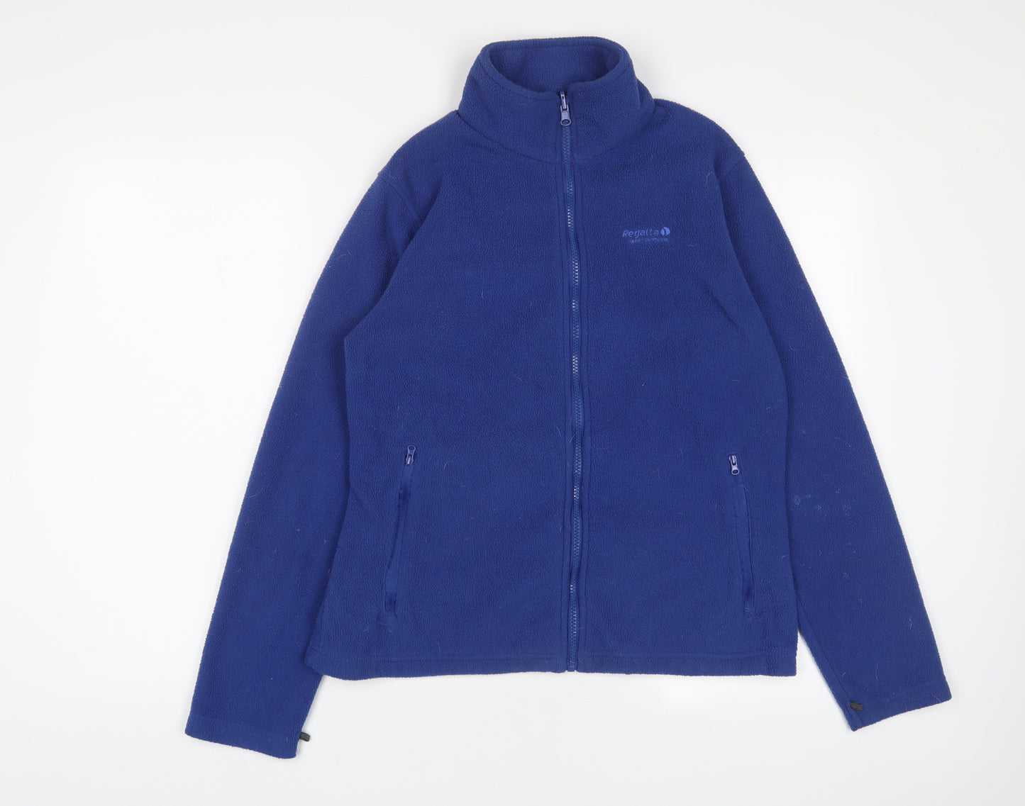 Regatta Womens Blue Jacket Size 14 Zip - Zip Pockets