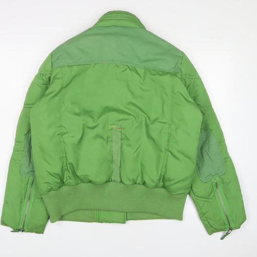 NEXT Womens Green Bomber Jacket Jacket Size 18 Zip - Zip Pockets