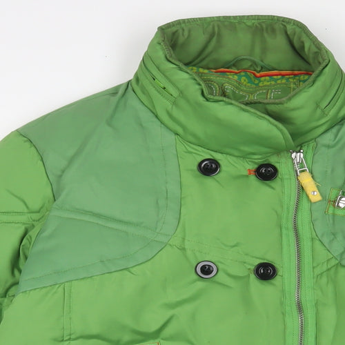 NEXT Womens Green Bomber Jacket Jacket Size 18 Zip - Zip Pockets
