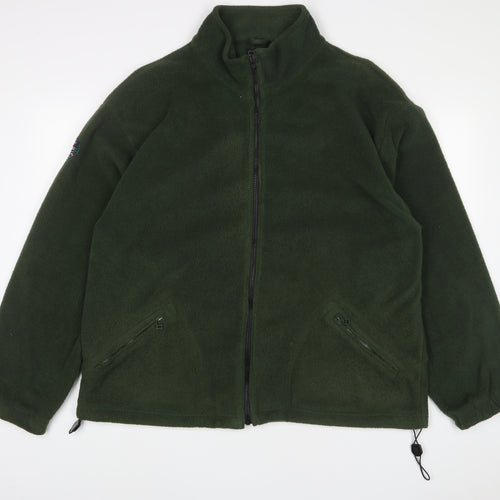 David Taylor Mens Green Jacket Size XL Zip - Zip Pockets