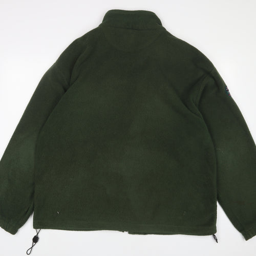 David Taylor Mens Green Jacket Size XL Zip - Zip Pockets