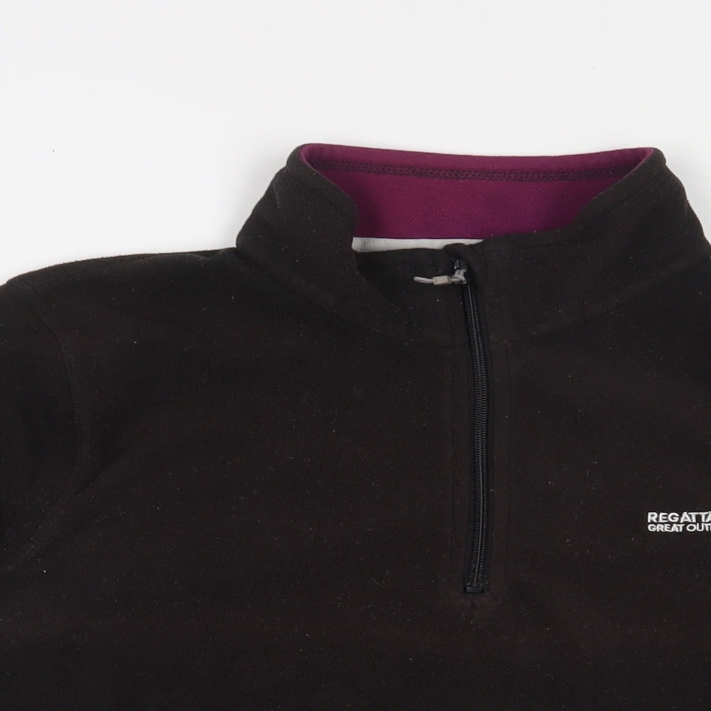 Regatta Womens Black Polyester Pullover Sweatshirt Size 14 Zip