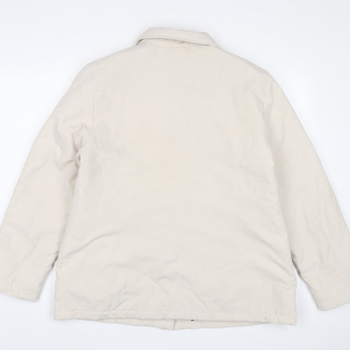 Elegance Womens Beige Jacket Size L Button