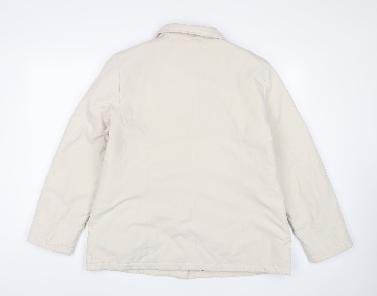 Elegance Womens Beige Jacket Size L Button