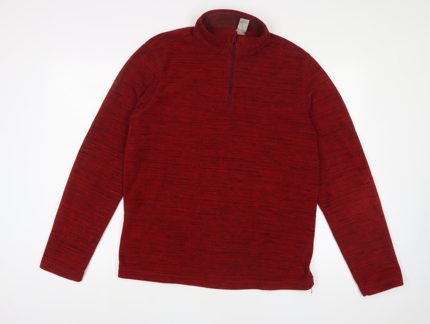 DECATHLON Mens Red Polyester Pullover Sweatshirt Size L