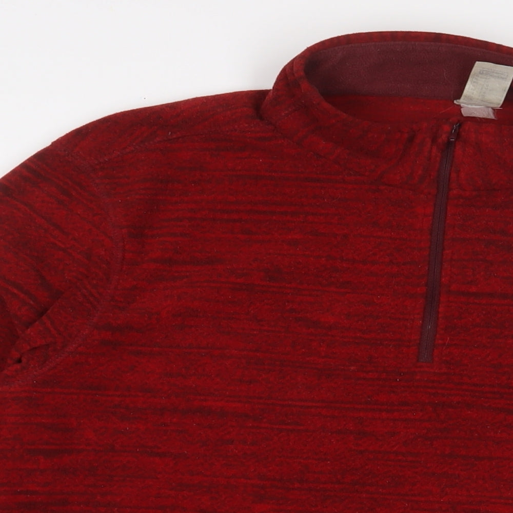 DECATHLON Mens Red Polyester Pullover Sweatshirt Size L