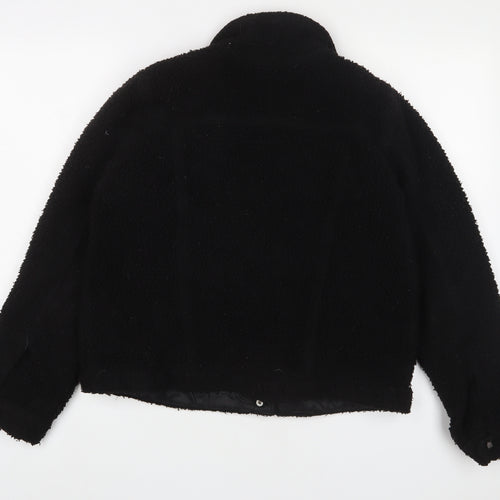 Brave Soul Womens Black Jacket Size 10 Snap