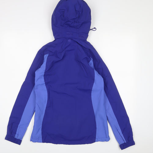 Mountain Warehouse Womens Purple Rain Coat Coat Size 8 Zip - Zip Pockets