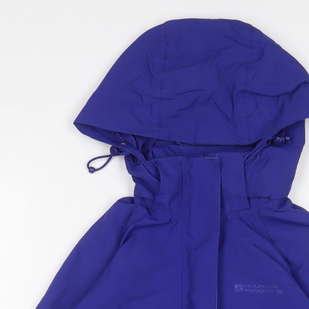 Mountain Warehouse Womens Purple Rain Coat Coat Size 8 Zip - Zip Pockets