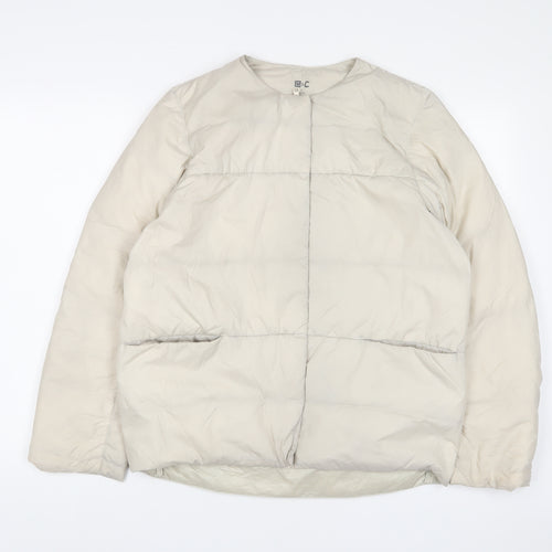 Uniqlo Womens Ivory Jacket Size S Zip - Pockets