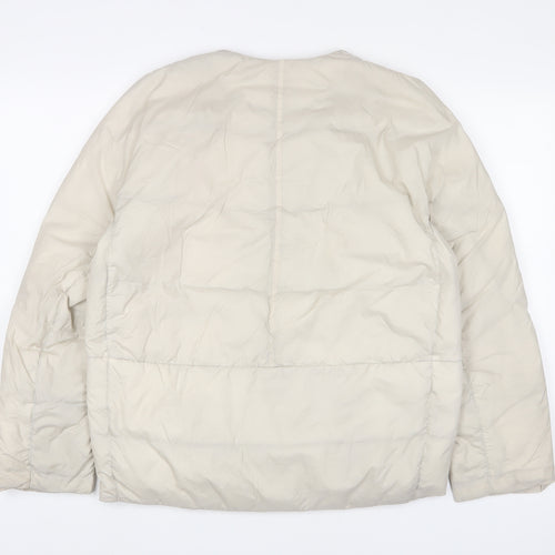 Uniqlo Womens Ivory Jacket Size S Zip - Pockets