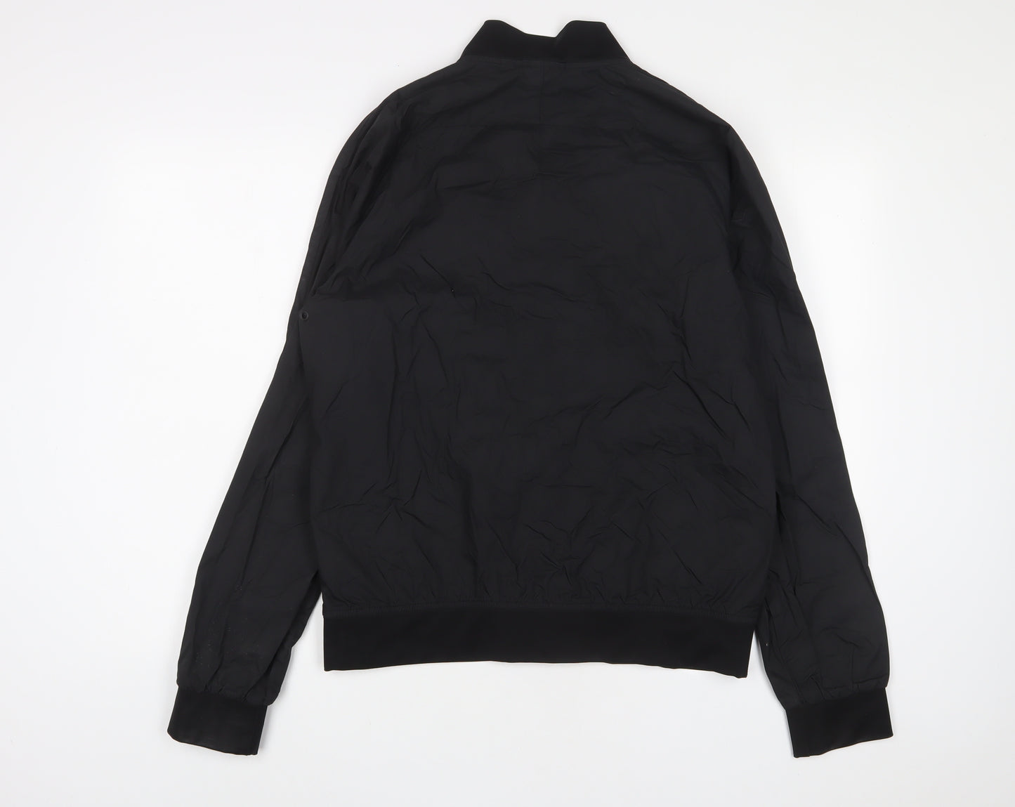 adidas Mens Black Jacket Size M Zip - Logo, Zip pockets