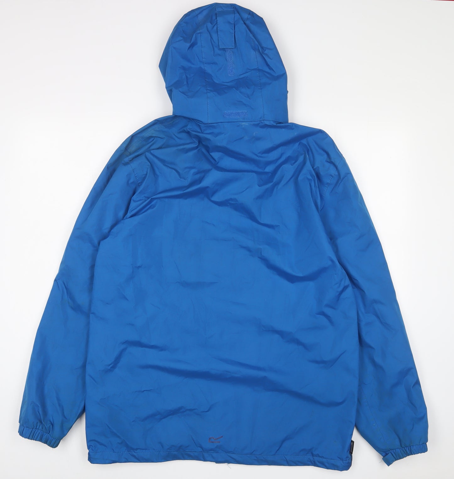 Regatta Mens Blue Rain Coat Coat Size L Zip - Zip Pockets