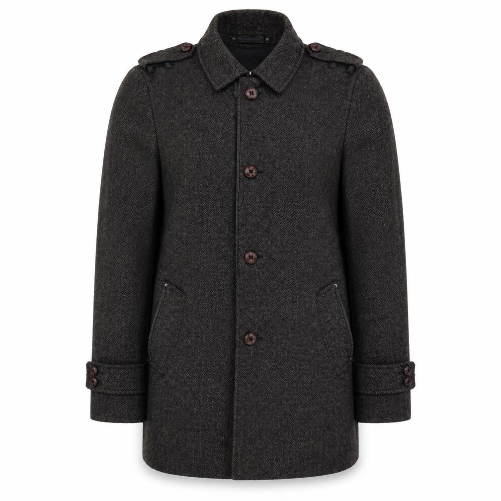 Front view of River Island women’s grey military jacket jacket, size M, button