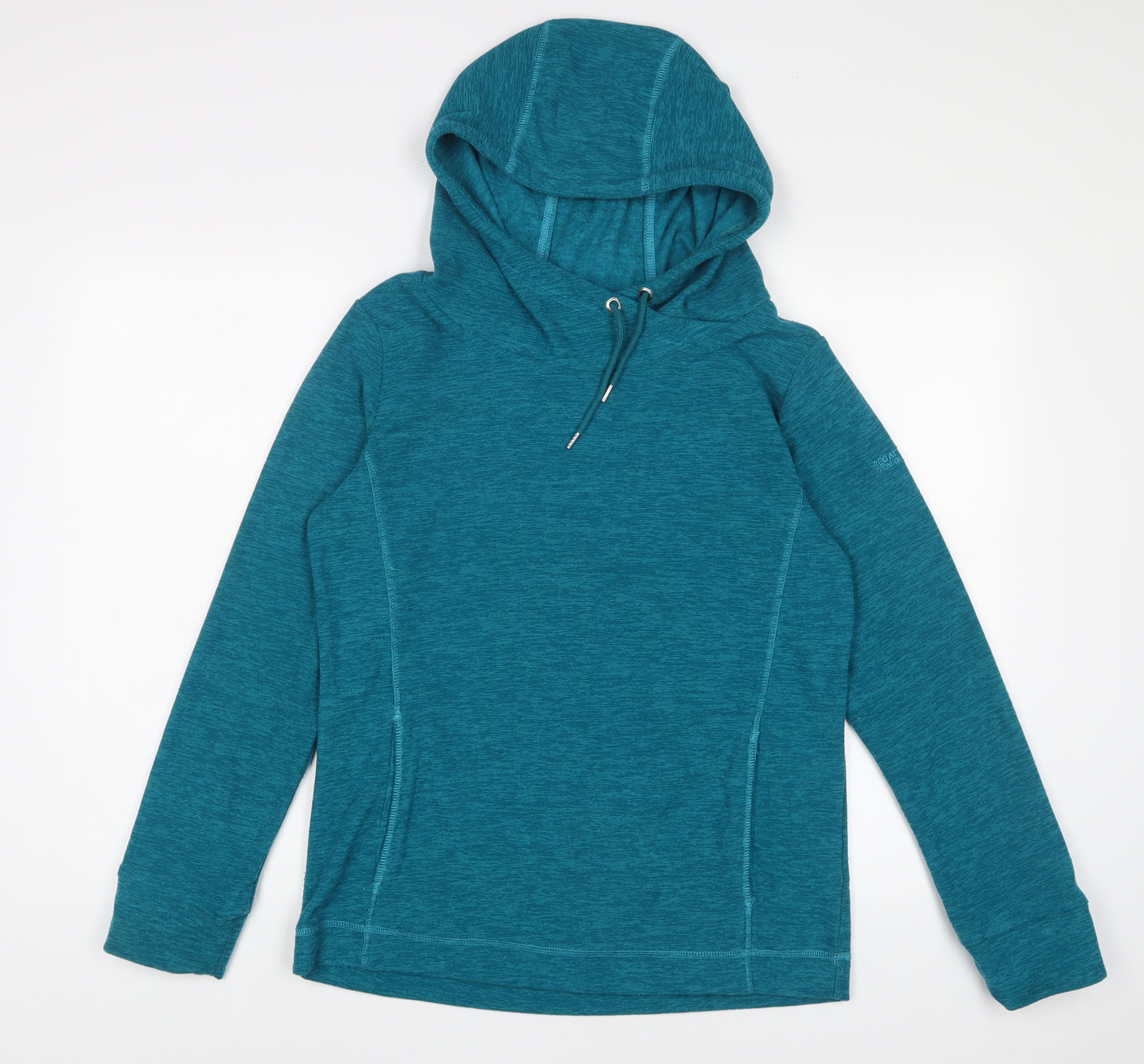 Regatta Womens Blue Polyester Pullover Hoodie Size 10 Pullover - Logo, Embroidered