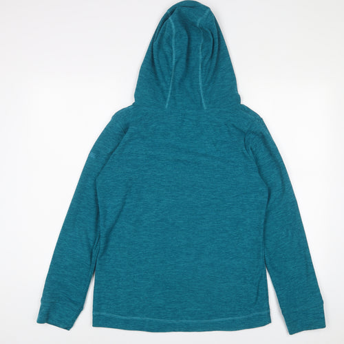 Regatta Womens Blue Polyester Pullover Hoodie Size 10 Pullover - Logo, Embroidered
