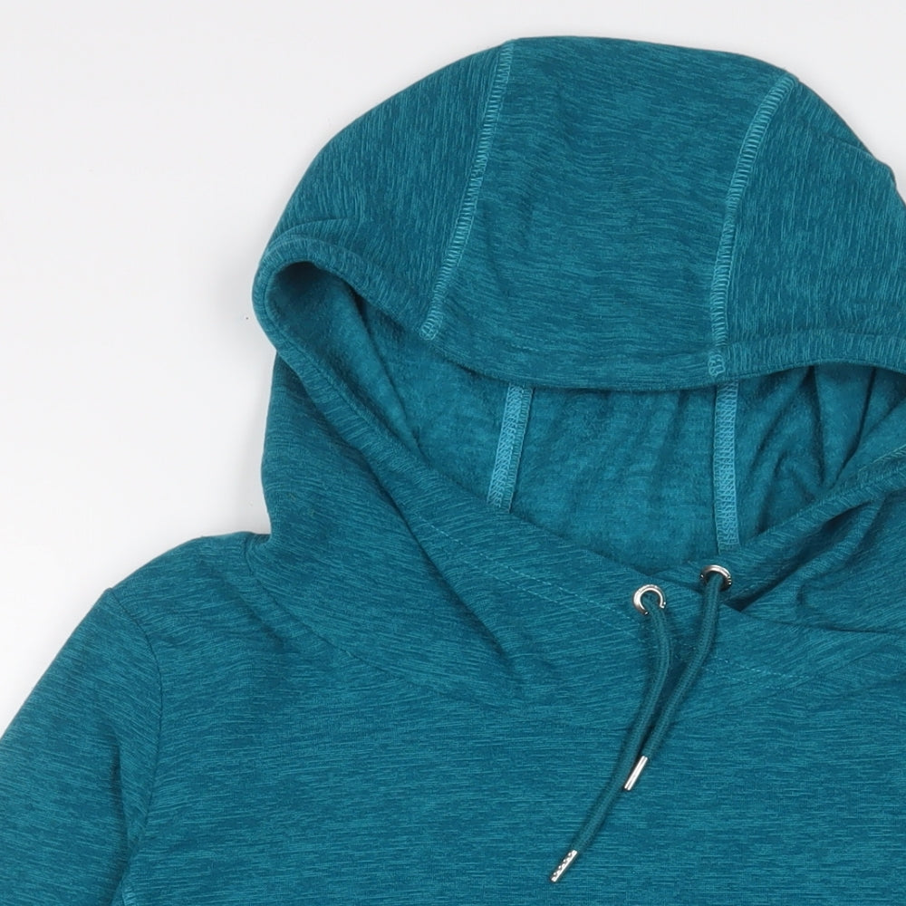 Regatta Womens Blue Polyester Pullover Hoodie Size 10 Pullover - Logo, Embroidered