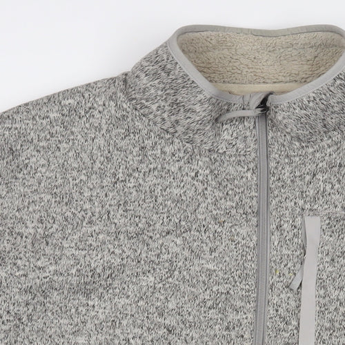 Marks and Spencer Mens Grey Jacket Size 4XL Zip - Pockets