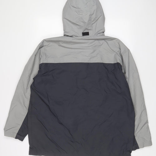Nike Mens Grey Jacket Size M Zip - Pockets