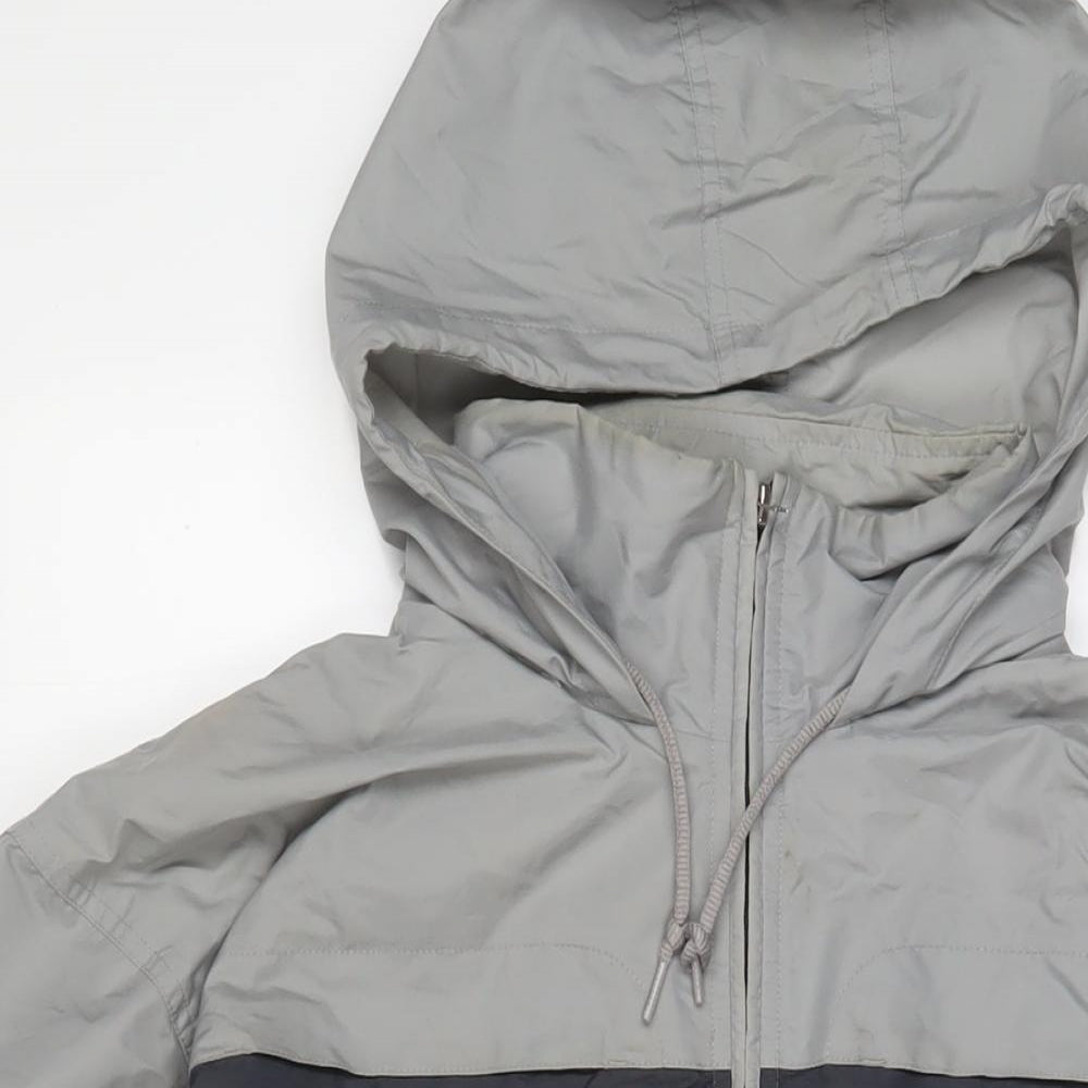 Nike Mens Grey Jacket Size M Zip - Pockets