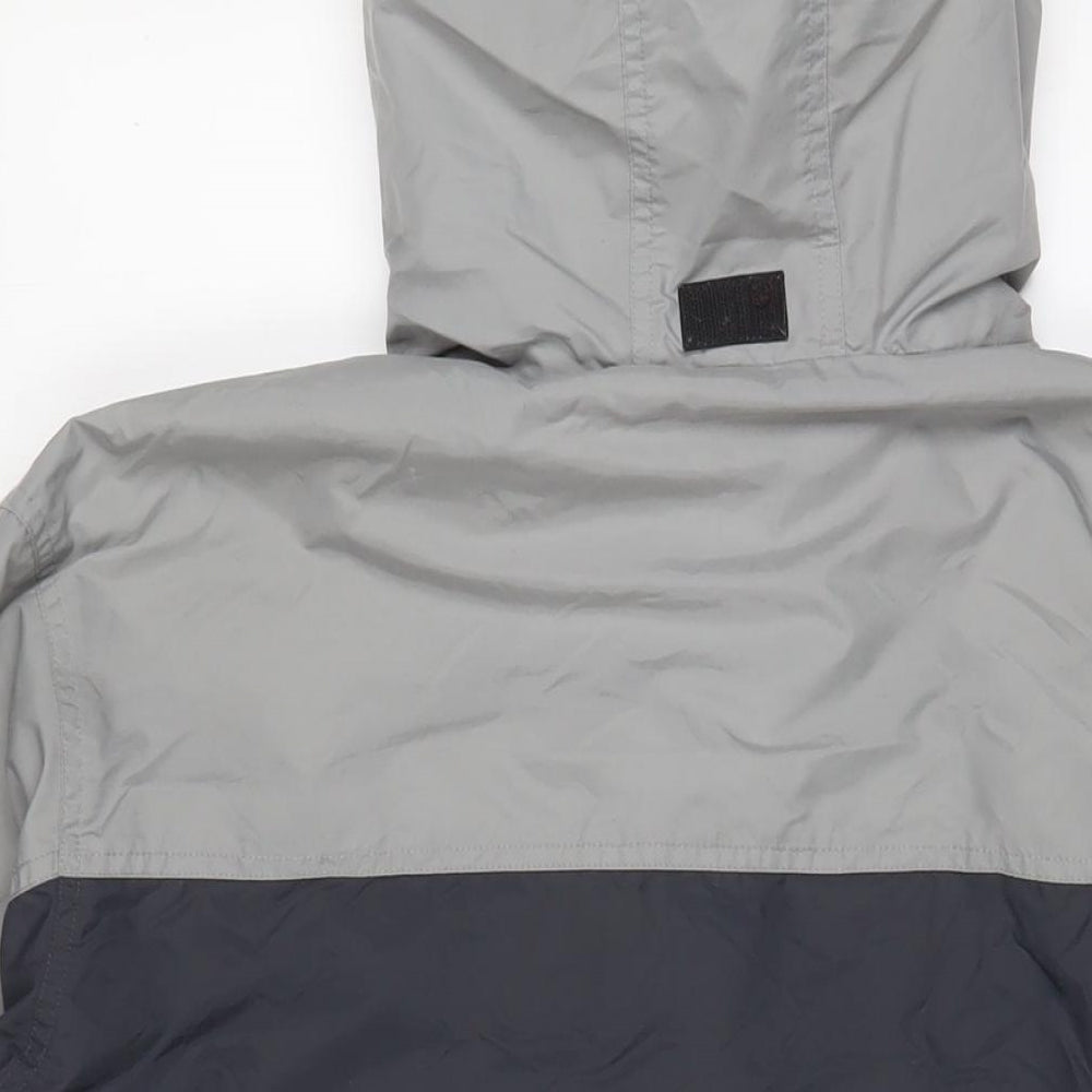 Nike Mens Grey Jacket Size M Zip - Pockets