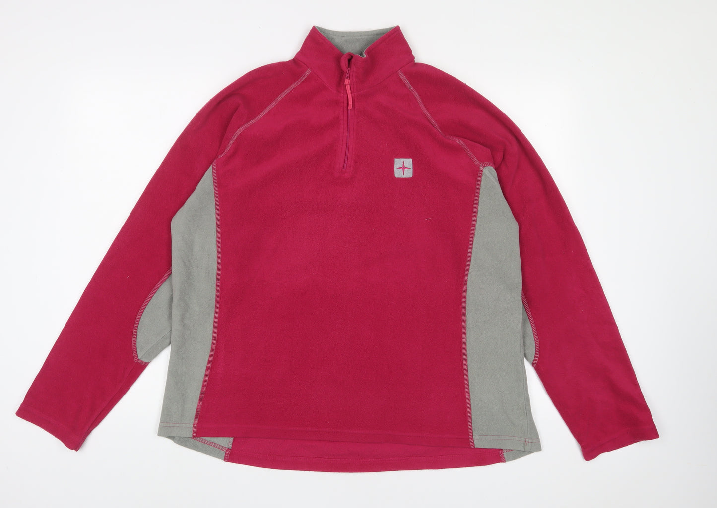 Mountain Warehouse Womens Pink Polyester Pullover Sweatshirt Size 20 Zip