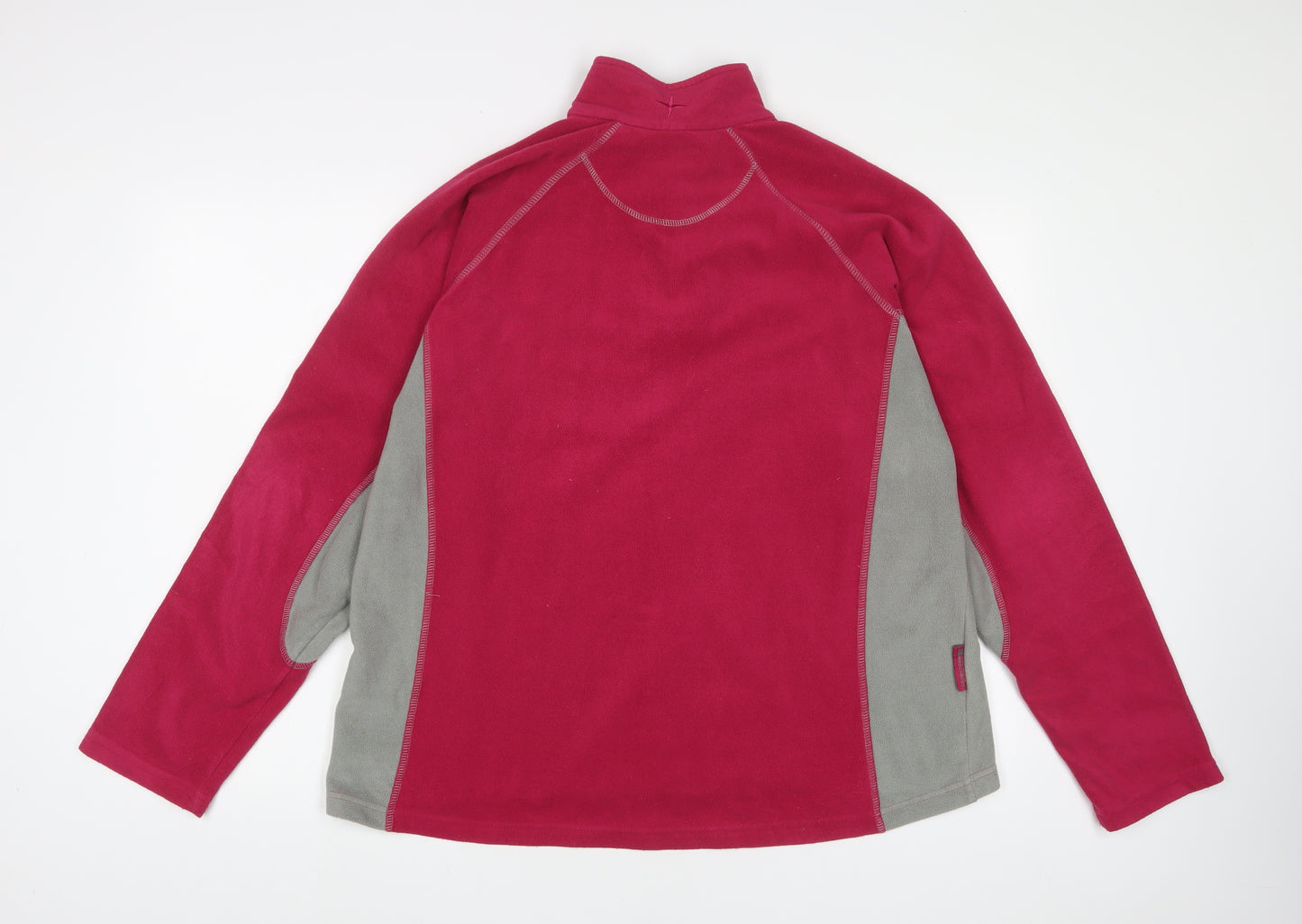 Mountain Warehouse Womens Pink Polyester Pullover Sweatshirt Size 20 Zip