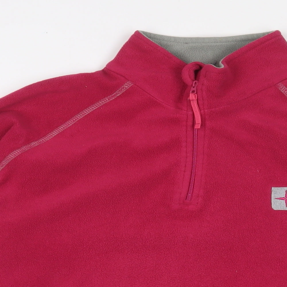 Mountain Warehouse Womens Pink Polyester Pullover Sweatshirt Size 20 Zip