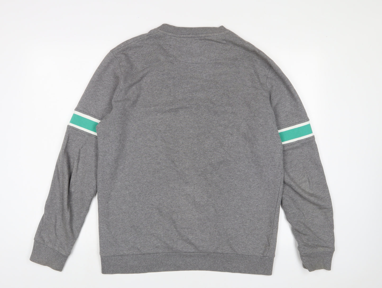 Lyle & Scott Mens Grey Cotton Pullover Sweatshirt Size M - Logo, Embroidered