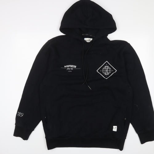 Boxfresh Mens Black Cotton Pullover Hoodie Size M