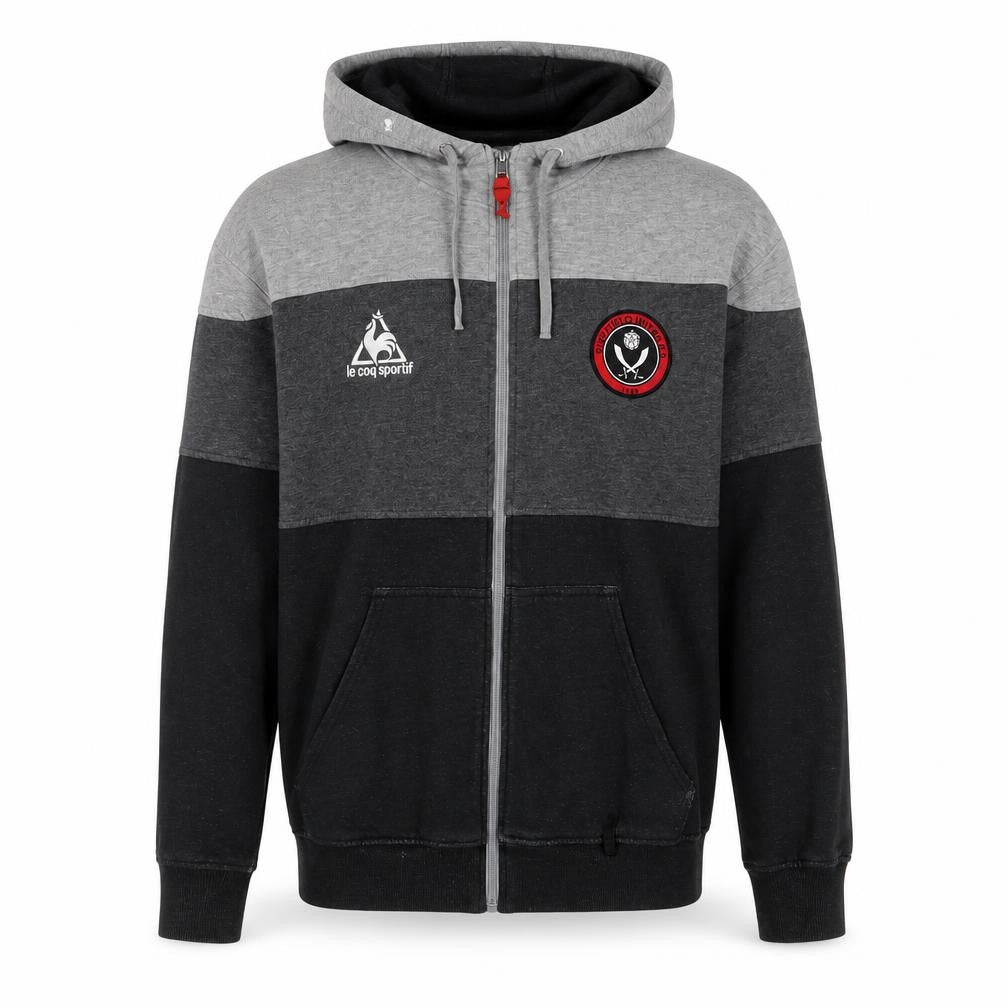 Sheffield United FC Mens Grey Cotton Full Zip Hoodie Size XS - Pockets
