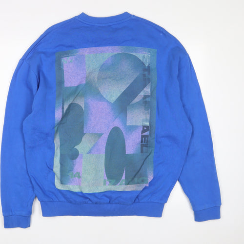 ASOS Mens Blue Cotton Pullover Sweatshirt Size M