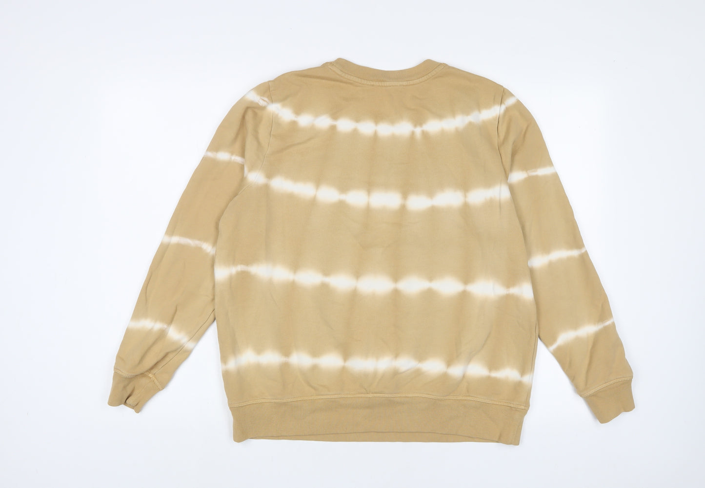 Marks and Spencer Womens Brown Striped Cotton Pullover Sweatshirt Size 14 Pullover