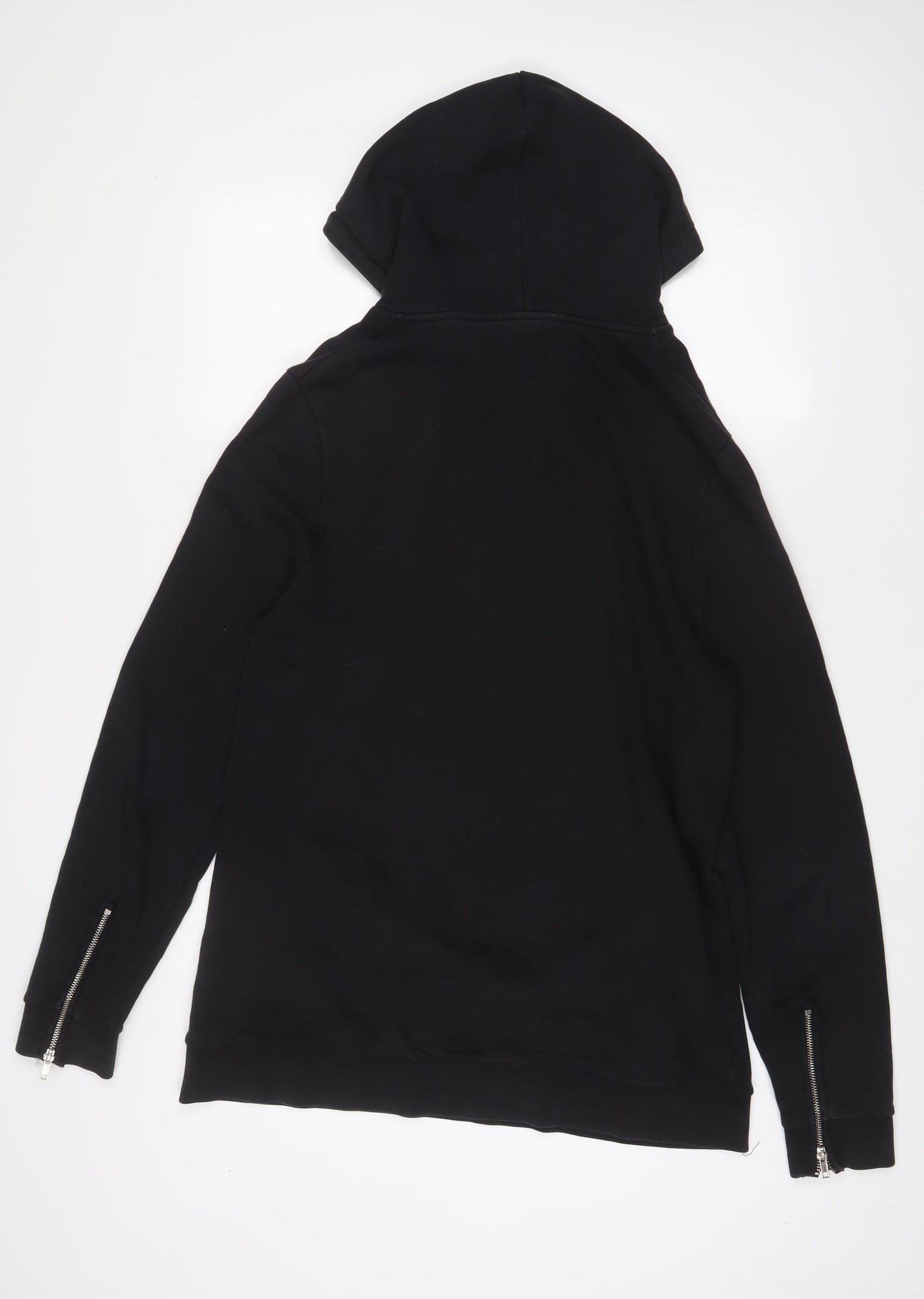 ASOS Womens Black Cotton Pullover Hoodie Size L Pullover - Zips
